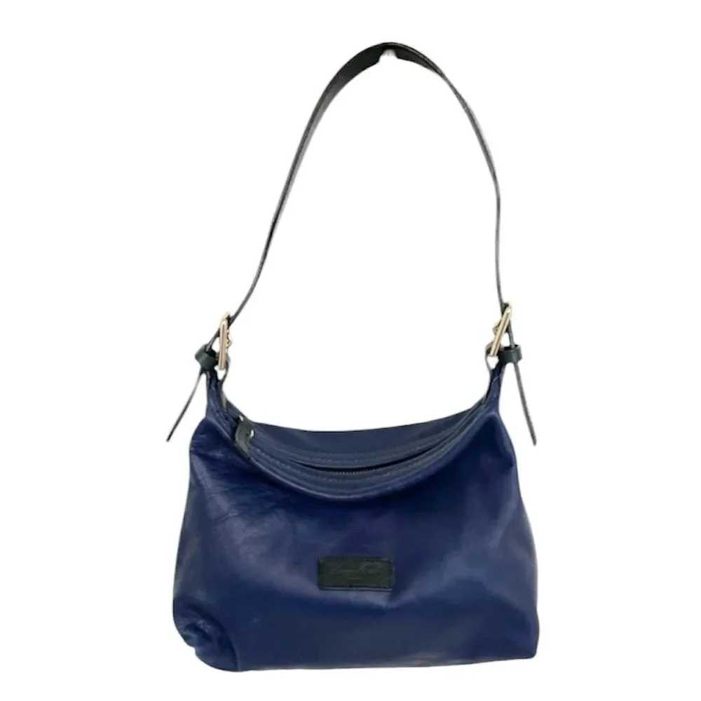 Dooney and Bourke Y2K Navy Blue Small Leather Shoulder Bag Purse